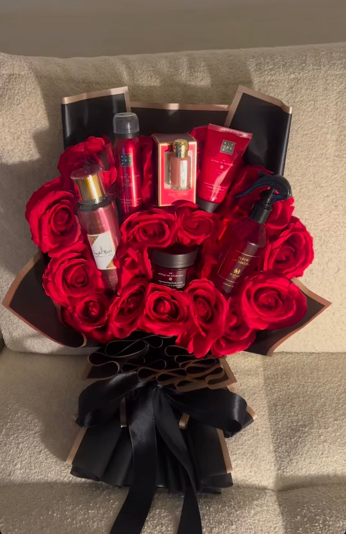 Bouquet coffret Rouge